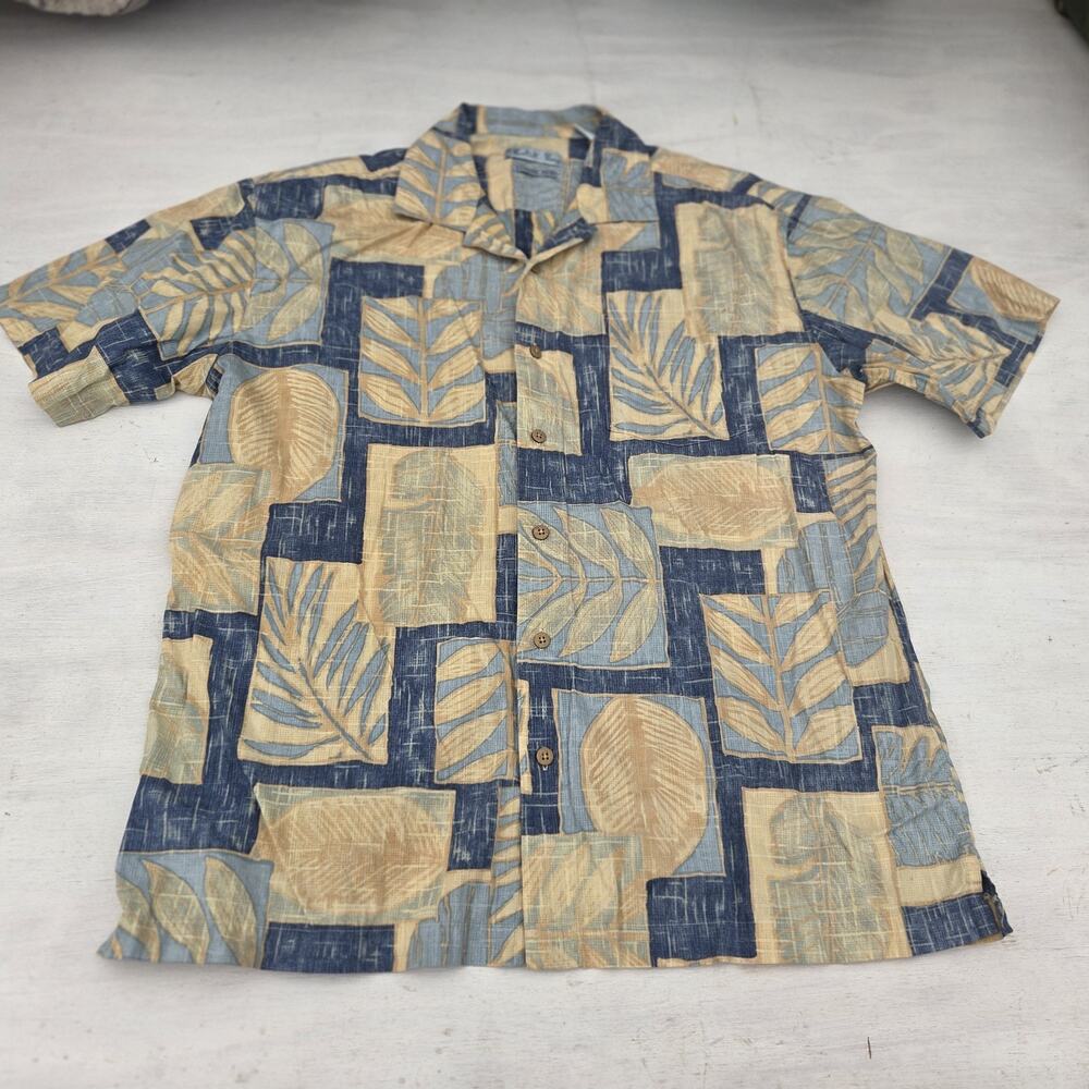 Vintage Batik Bay Mens Reverse Print Button Down Shirt Size XL Hawaiian